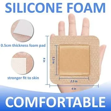 Dr. Med Silicone Foam Dressing 4x4 with Adhesive Border