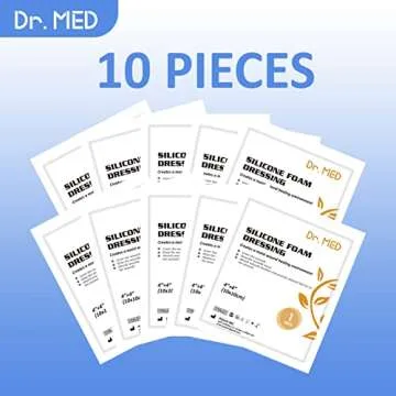 Dr. Med Silicone Foam Dressing 4x4 with Adhesive Border