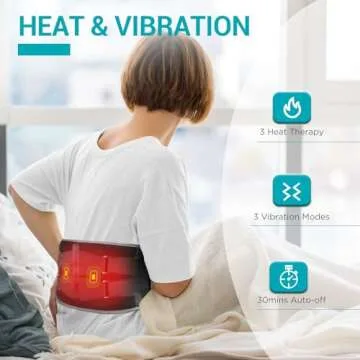 Cordless Heating Pad with Massager for Back Pain Relief