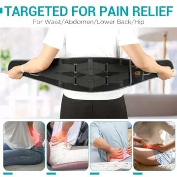 Cordless Heating Pad with Massager for Back Pain Relief