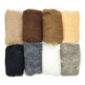 Dimensions Eco-Friendly Needle Felting Wool Roving - 8 Pack