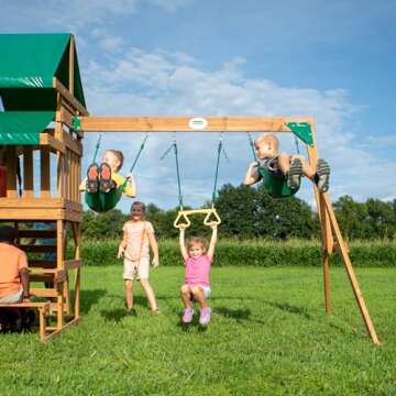 Backyard Discovery Belmont Cedar Wood Swing Set