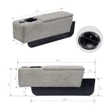 ARMRESTO Multifunctional Sofa Armrest, Couch Armrest with Wireless Charge Stand, Removable Couch Cad...