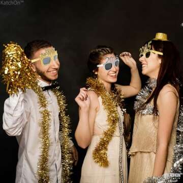 KatchOn Happy New Year Glasses 2025 Pack of 6 Stylish