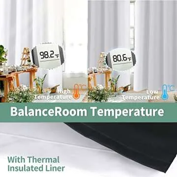 QUEMAS Blackout Curtains 63 Inch 2 Panel Set for All Rooms