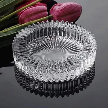 Luxury Glass Ashtray 6' Round - Ideal Home Office Gift