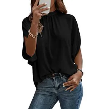 Verdusa Women's Tie Back Dolman Sleeve Blouse - Elegant Style