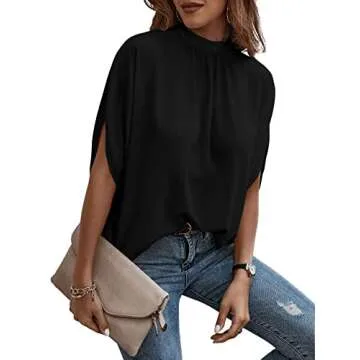 Verdusa Women's Tie Back Dolman Sleeve Blouse - Elegant Style
