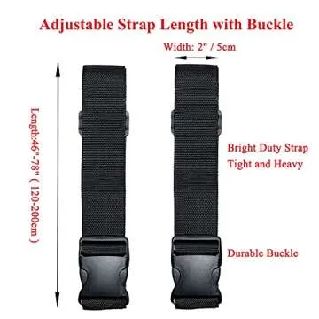 Adjustable Luggage Straps - Bright Colors & Quick Release