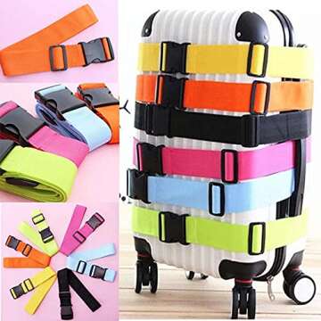 Adjustable Luggage Straps - Bright Colors & Quick Release