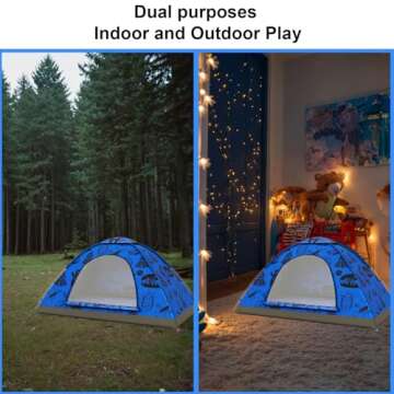 KidzAdventure 2 in 1 Kids Play Tent for Camping