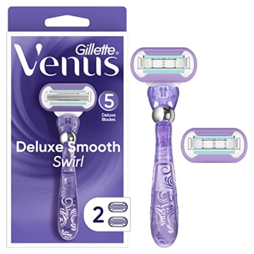 Gillette Venus Deluxe Smooth Swirl Razor Handle + Refills