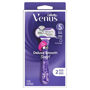 Gillette Venus Deluxe Smooth Swirl Razor Handle + Refills