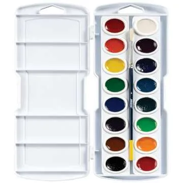 Prang Oval Pan Watercolor Paint Set, 16 Assorted Colors, 1 Count