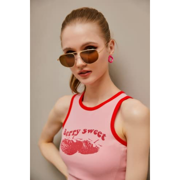 FEISEDY Retro Aviator Sunglasses - Stylish Metal Oval Shades