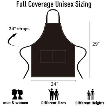 NOBONDO 12 Pack Bib Apron - Unisex Black Apron Bulk with 2 Roomy Pockets Machine Washable for Kitchen Crafting BBQ Drawing
