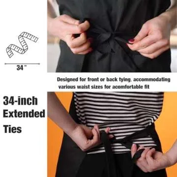 NOBONDO 12 Pack Bib Aprons for All Cooking Needs