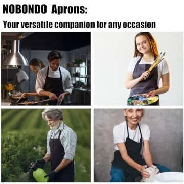 NOBONDO 12 Pack Bib Aprons for All Cooking Needs