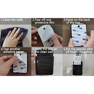 Foxwake Remote Control Holder - 6 Pack Wall Mount Organizers