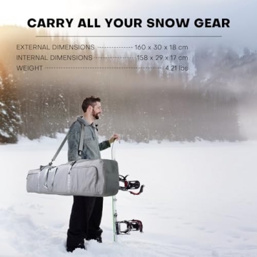 Premium Snowboard Bag with 7MM Padding for Travel