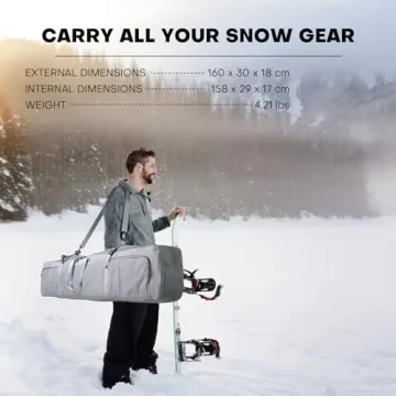 Premium Snowboard Bag with 7MM Padding for Travel