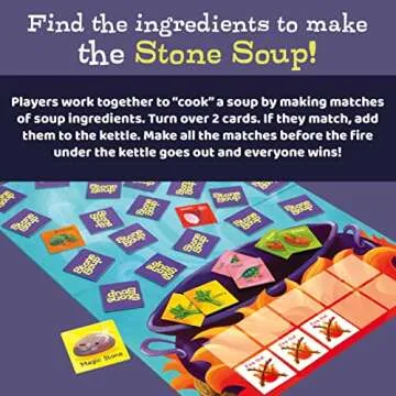 Peaceable Kingdom Stone Soup Memory Game for Kids