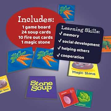 Peaceable Kingdom Stone Soup Memory Game for Kids