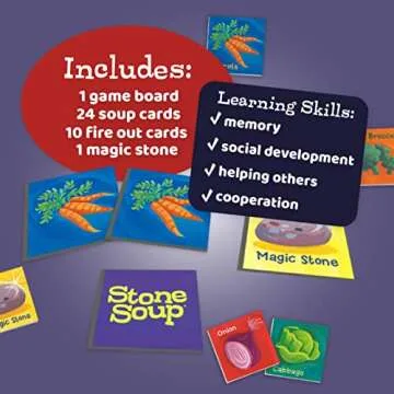 Peaceable Kingdom Stone Soup Memory Game for Kids