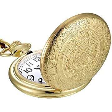 Mudder Vintage Quartz Pocket Watch - Classic Design