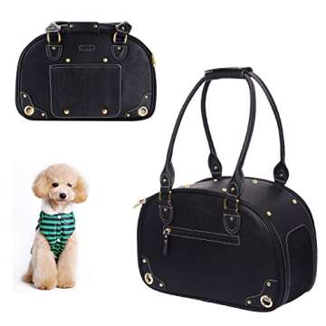 Stylish PetsHome Dog Carrier Purse for Small Pets