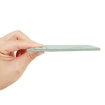 Women's 8 Cards Slim Minimalist Card Holder Coin Changes Purse Keychain Front Pocket Wallet, green