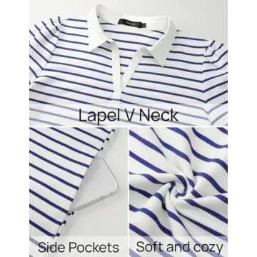 ZESICA Summer Striped Mini Dress for Women - Casual Style