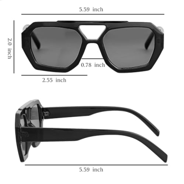 Trendy AENMTU Hexagon Aviator Sunglasses for Everyone