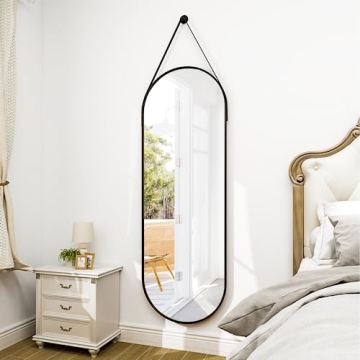 Elegant XRAMFY 16''x48'' Full Length Mirror with Leather Strap