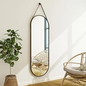 Elegant XRAMFY 16''x48'' Full Length Mirror with Leather Strap