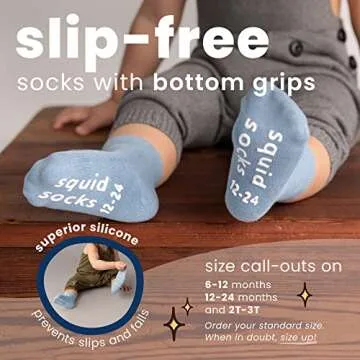 Squid Socks Viscose from Bamboo | Socks that Stay On 0-3Y