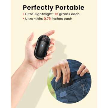 Electric Hand Warmers Rechargeable 2 Pack, 3000Mah*2 Portable Hand Warmer Battery Operated, Fun & Practical & Useful Gifts for Men Chrismas, Outdoor Camping Gifts, Hunting Accessories and Gear