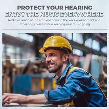 MIPEACE Bluetooth Earplug Headphones - 29dB Noise Reduction, Ergonomic Design, IPX5 Sweatproof