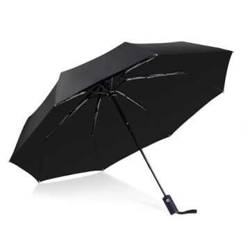 NPCQUN Travel Essentials Umbrella Windproof Compact Collapsible Light, Automatic, Strong and Portabl...