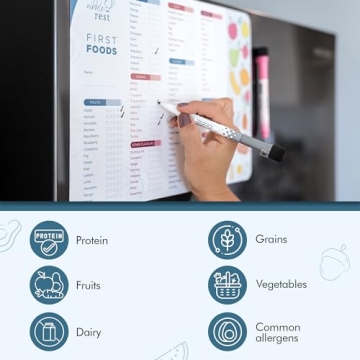 Nibble and Rest Baby's First Foods Tracker, Fridge Magnet