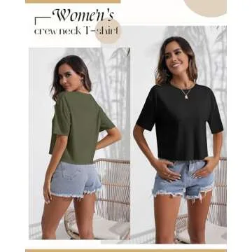 Ficerd Women's Crop Tops - Soft, Stylish & Versatile