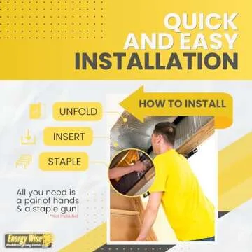 Energy Wise Attic Door Insulation Cover, 25″x54″x11″, Extra Thick Double Bubble Attic Insulation for Pull Down Stairs, Air Tight Attic Stairs Insulation Cover with Easy Zipper Access