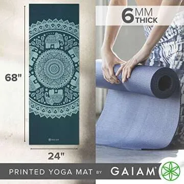 Gaiam Yoga Mat Extra Thick Non Slip for All Skills