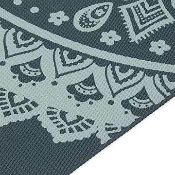 Gaiam Yoga Mat Premium Print Extra Thick Non Slip Exercise & Fitness Mat for All Types of Yoga, Pilates & Floor Workouts, Divine Journey, 6mm