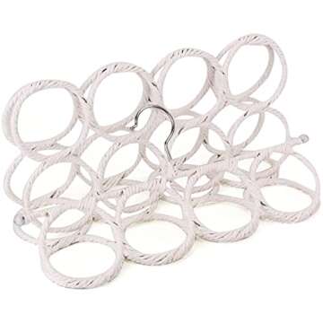 Tosnail Pack of 2 Scarf Hanger Holder Organizer Space Saver for Tie, Belt, Scarves, Socks - White