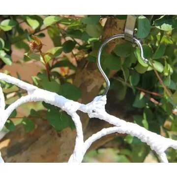 Tosnail Pack of 2 Scarf Hanger Holder Organizer Space Saver for Tie, Belt, Scarves, Socks - White