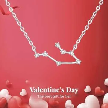 BriLove 925 Sterling Silver Necklace -Gemini Constellation Zodiac 12 Horoscope Astrology Women CZ Pendant Necklace Birthday Gift for Valentines Day/Anniversary/Mothers Day/Christmas