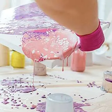 Floetrol Acrylic Pouring Kit with Paints and Mixing Sticks