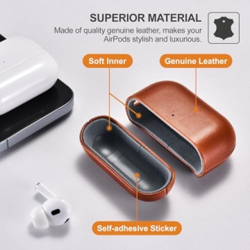 ICARER AirPods Pro 3 Genuine Leather Case - Premium Protection