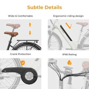 Heybike Cityscape 2.0 Electric Bike for Adults with 1000W Motor Peak,468Wh Removable Battery and up to 50Miles 24MPH,UL Certified 26" Electric Commuter Bike with 7-Speed and Front Suspension.